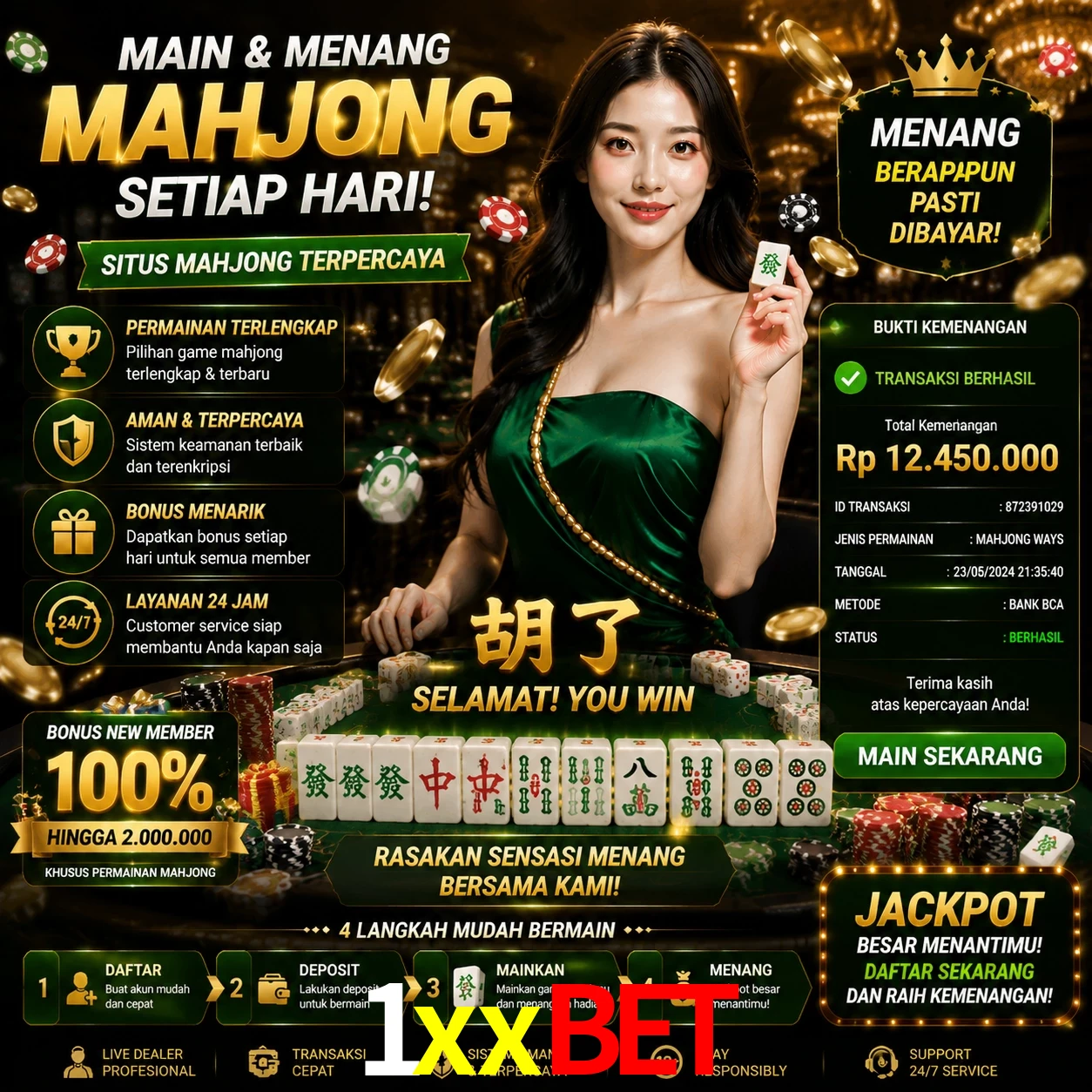 Ganhar e sacar na 1xxbet